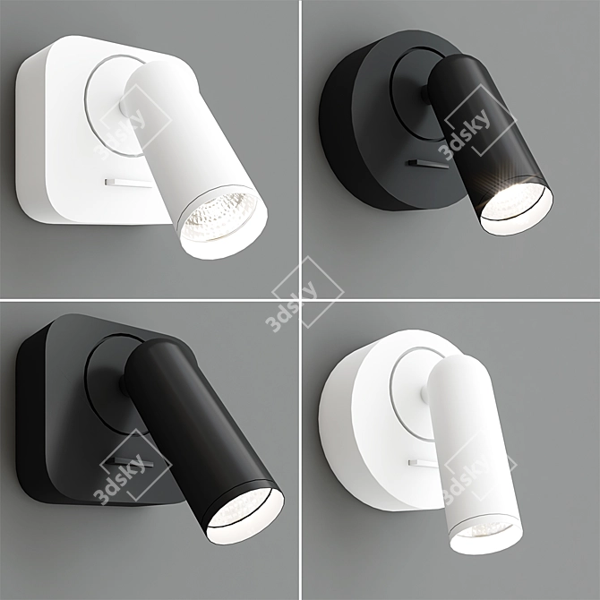 Elegant Mirax Wall Lamp Collection 3D model image 2