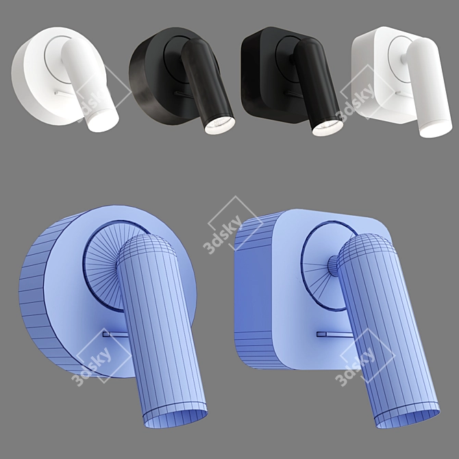 Elegant Mirax Wall Lamp Collection 3D model image 3