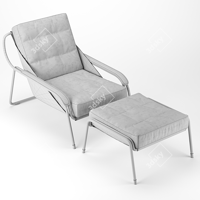 Modern Maggiolina Armchair 3D Model 3D model image 6