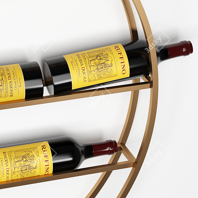 Modern 3D Wine Rack 3D model image 3