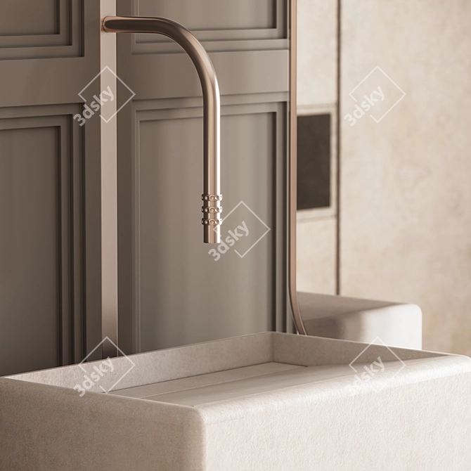 Modern Bathroom Furniture Set 05 3D model image 4