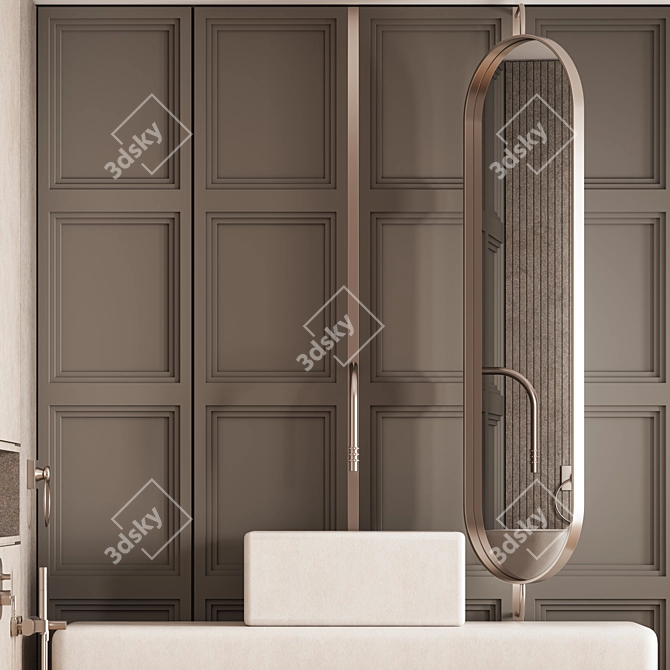 Modern Bathroom Furniture Set 05 3D model image 5