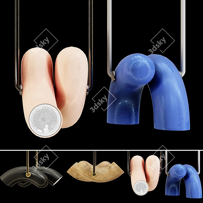 Hyphen Modular LED Pendant Lamp 3D model image 6