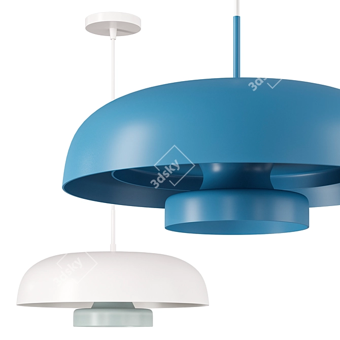 Pastel LED Pendant Light 3D model image 2