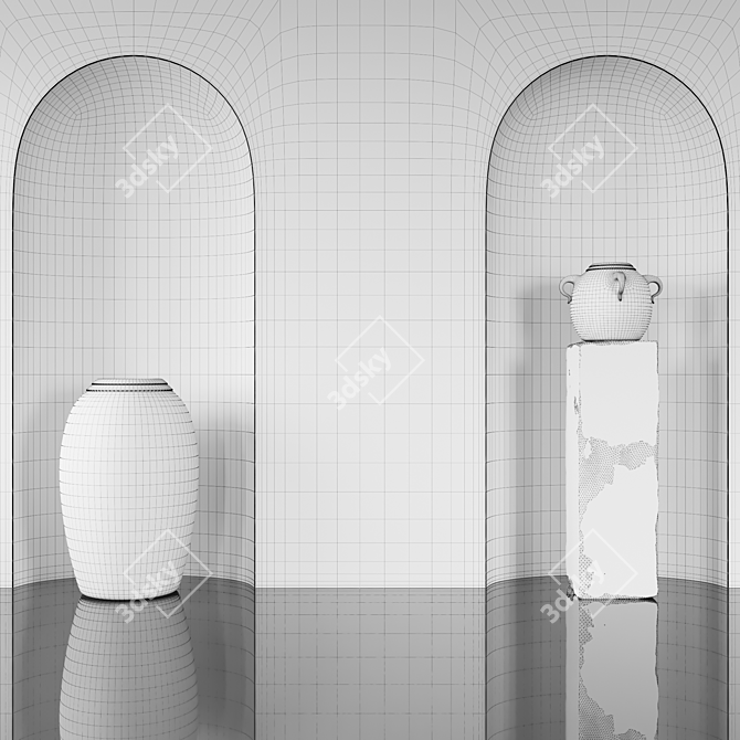  Wall Vase Display Niche 3D model image 5