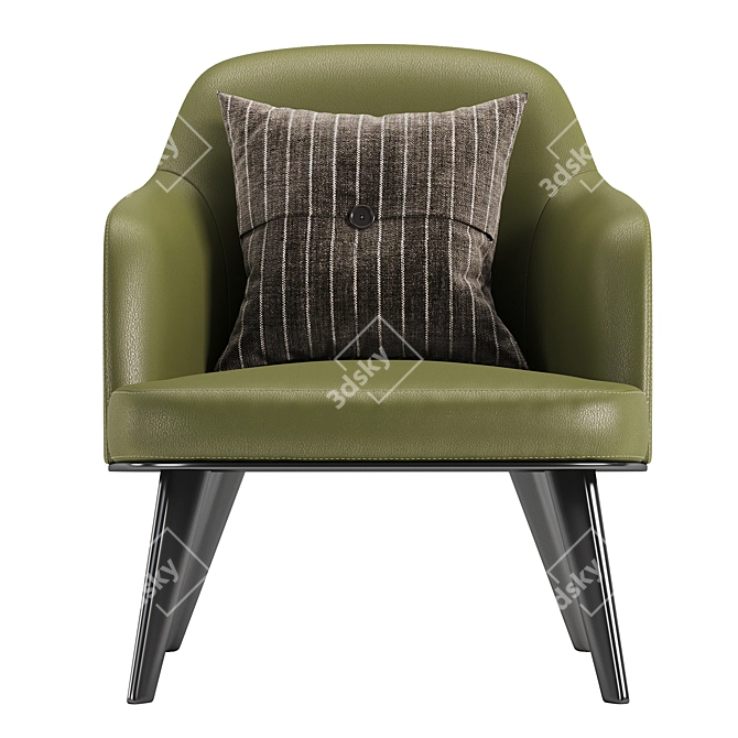 Modern Leather Armchair JANE 3D model image 5