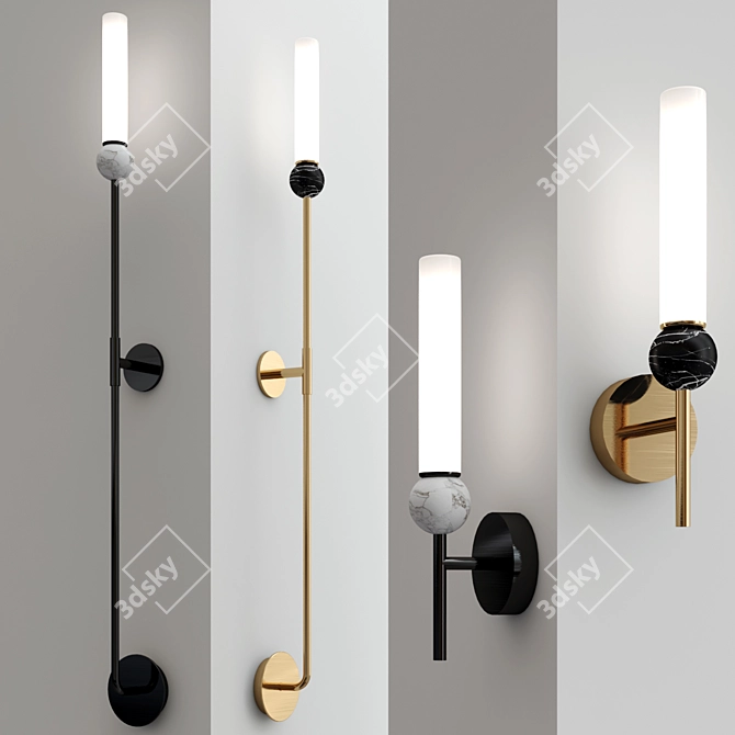 Title: Modern DELIE LED Wall Lamps 3D model image 2