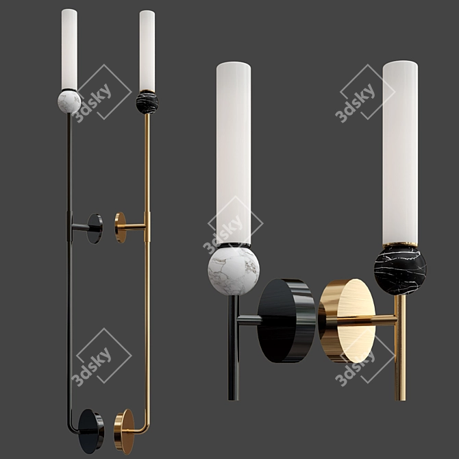 Title: Modern DELIE LED Wall Lamps 3D model image 3