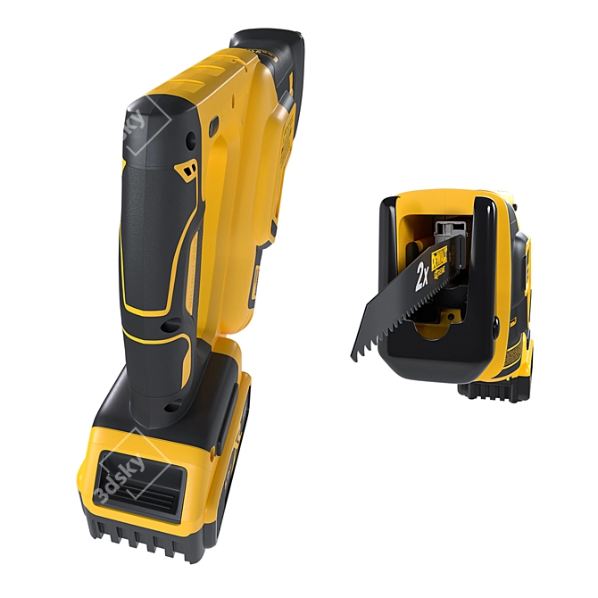 Dewalt DCS367N Turbosmooth Compatible 3D model image 2