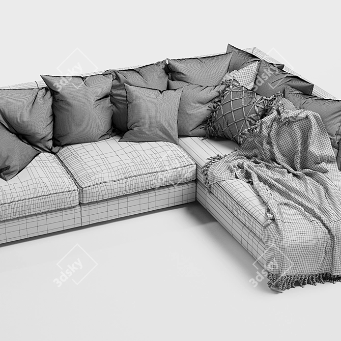 Modern Chic CLARA Sofa 3D model image 5