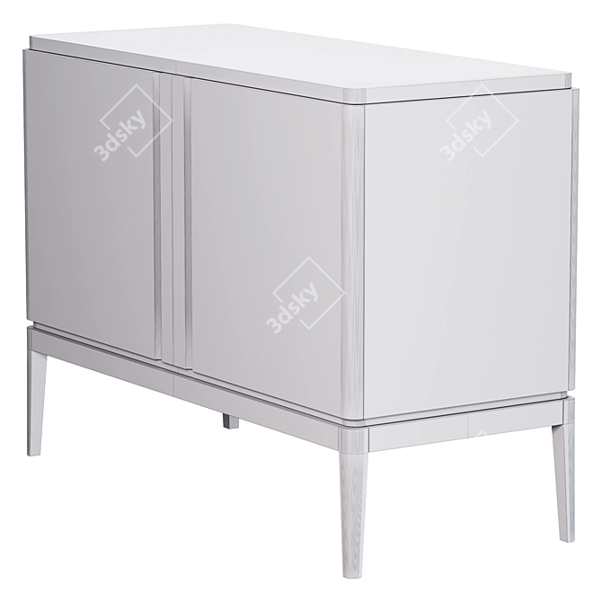 Oak Line 2-Door Cabinet 3D model image 4