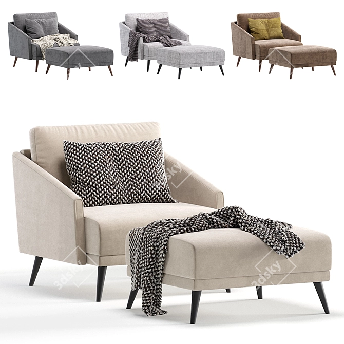 Seville Armchair | Classic Elegance 3D model image 1