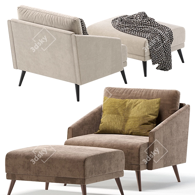 Seville Armchair | Classic Elegance 3D model image 4