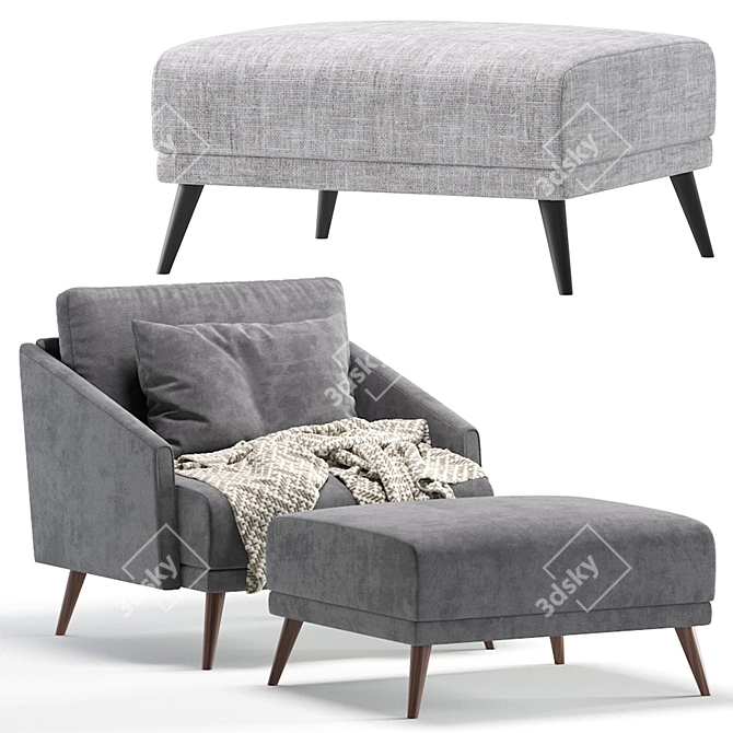 Seville Armchair | Classic Elegance 3D model image 5