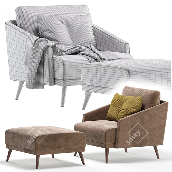 Seville Armchair | Classic Elegance 3D model image 7