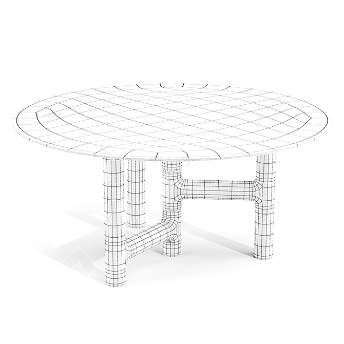 Bonaldo Pivot Dining Tables Set 3D model image 5