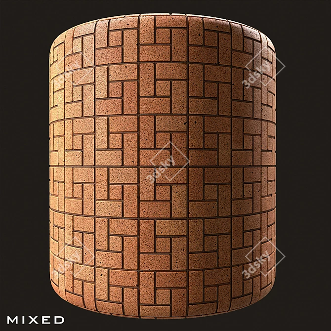 Variety Yellow Brick 4K Textures 3D model image 5