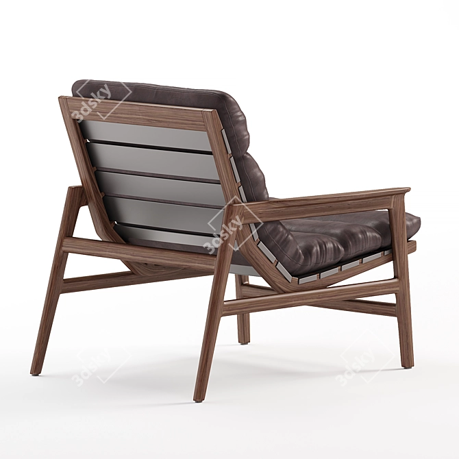 Elegant Ipanema Armchair with Textures 3D model image 3