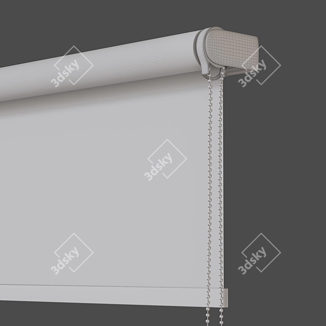 Roll-up Blinds Set: Plastic Frame 3D model image 5