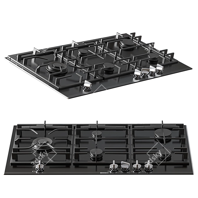Bosch Appliances Set: 4 Models 3D model image 2