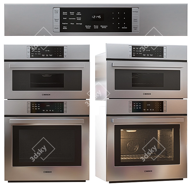 Bosch Appliances Set: 4 Models 3D model image 12