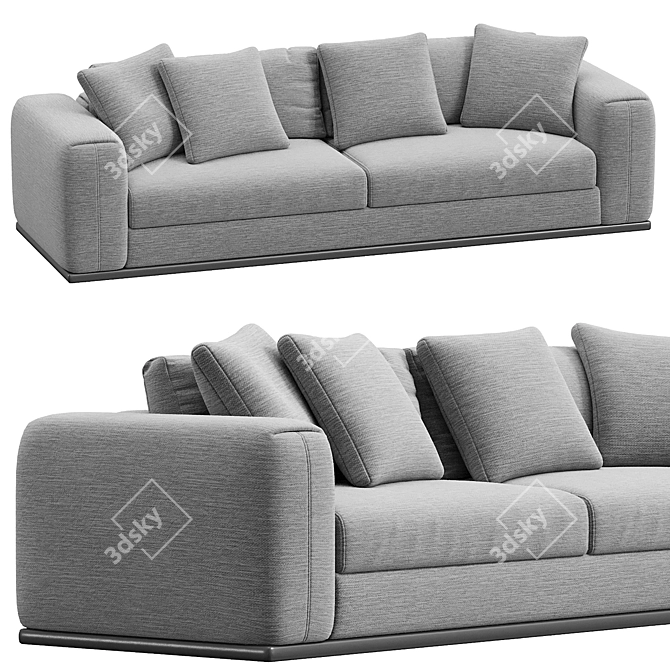 Luxurious Flexform Asolo Sofa Set 3D model image 1