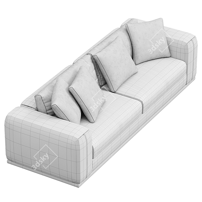 Luxurious Flexform Asolo Sofa Set 3D model image 4