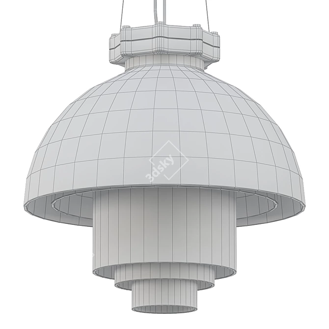 Innovative Glass Transmission Light Sculpture 3D model image 2