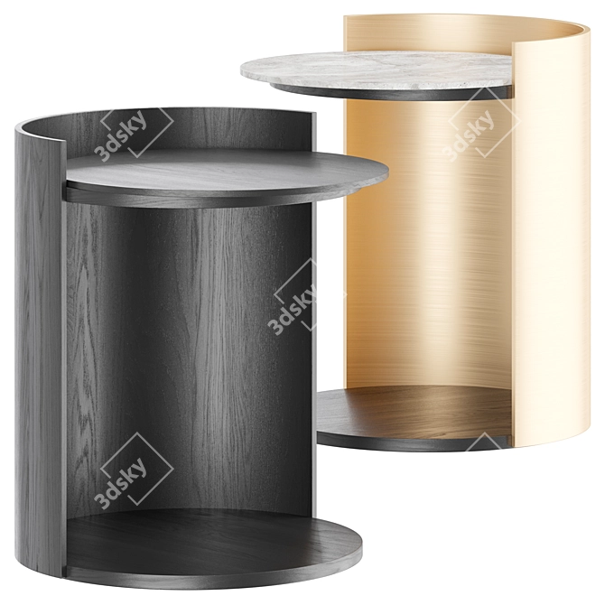 ROSSATO REVER Side Table 3D model image 1