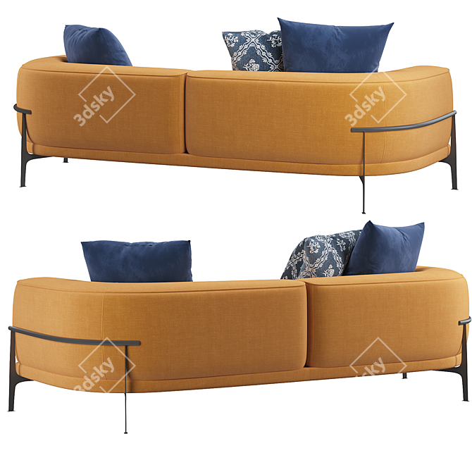 Modern 2-Seater Arcade Sofa 3D model image 4