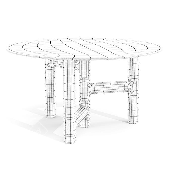 Bonaldo Pivot Dining Table Set 3D model image 3