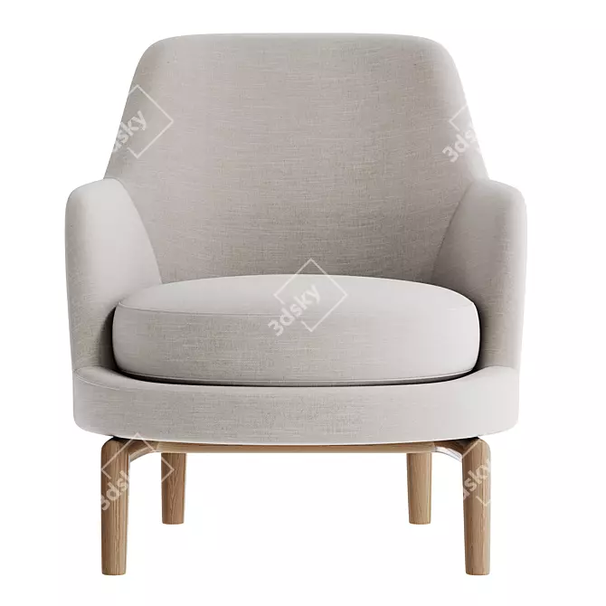 Elegant Leda Flexform Armchair 3D model image 6