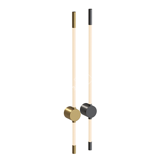 Cylindrical LED Wall Light Fixture 3D model image 1