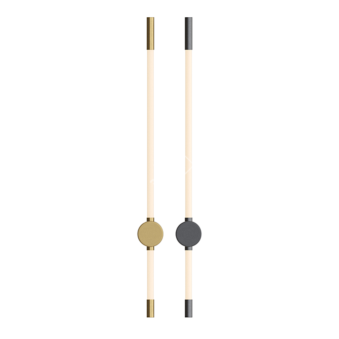 Cylindrical LED Wall Light Fixture 3D model image 3