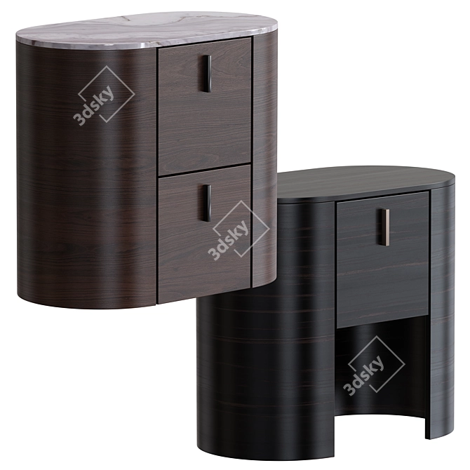 Sleek CHARLIE 2C Side Table 3D model image 1