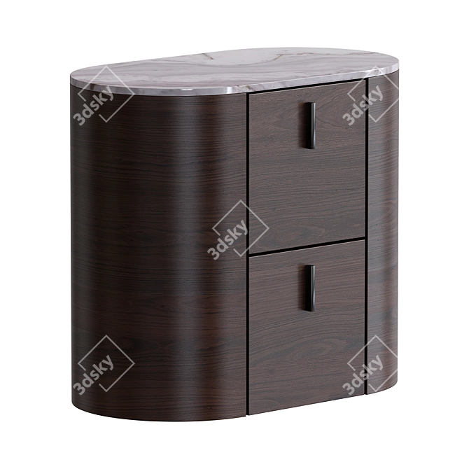 Sleek CHARLIE 2C Side Table 3D model image 2