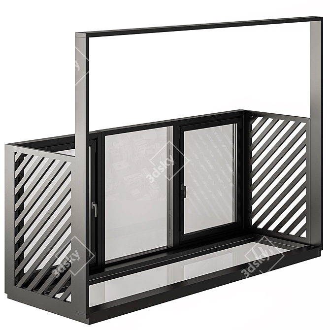 Convertible Window Balcony Set 17 3D model image 2