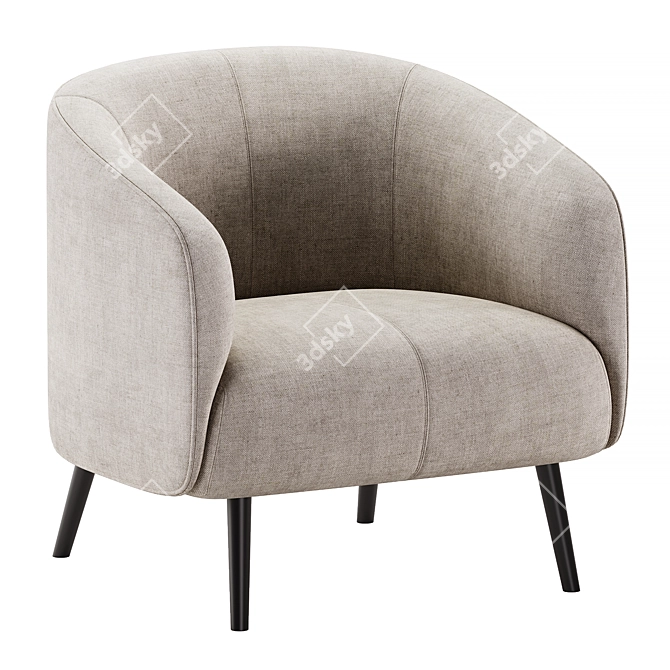 Elegant AMALFI Armchair Version 3D 3D model image 1