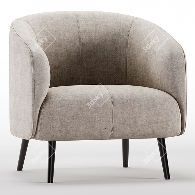 Elegant AMALFI Armchair Version 3D 3D model image 3