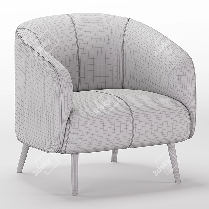 Elegant AMALFI Armchair Version 3D 3D model image 4