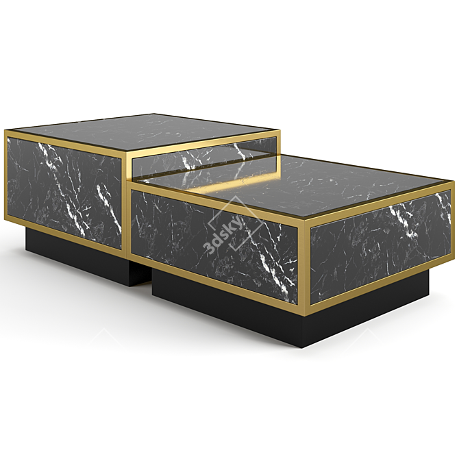 Modern Eichholtz Concordia Coffee Table Set 3D model image 3