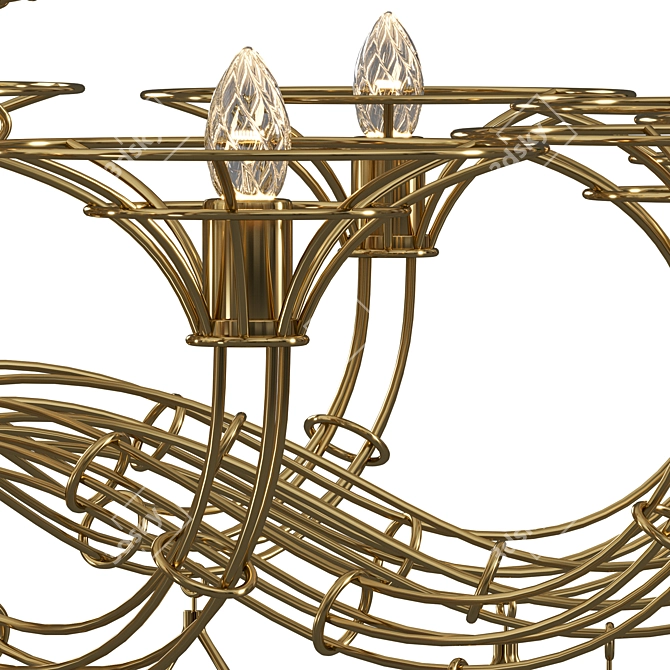 Modern Elegance in Dedalo Chandelier 3D model image 2