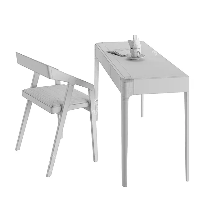 Romatti Full Chair and Console 3D model image 5