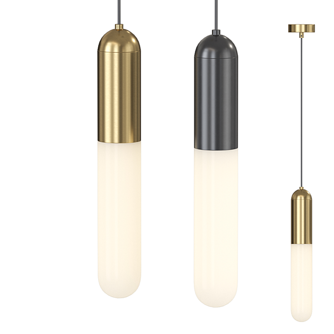 Ethereal Gradient Pendant Light 3D model image 1