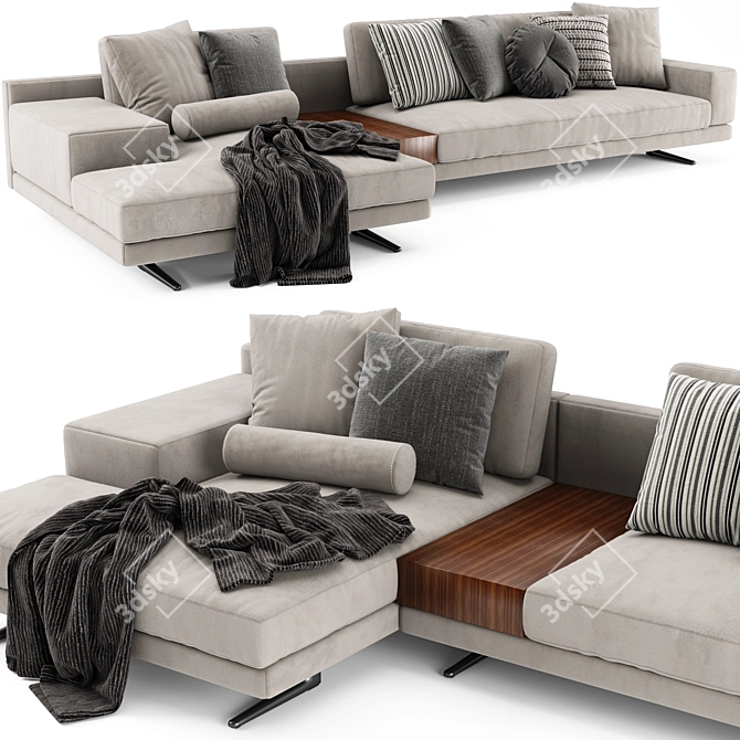 Poliform Mondrian Modern Sofa Set 3D model image 3