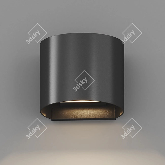  Sleek Metal Sconce Trio 3D model image 2