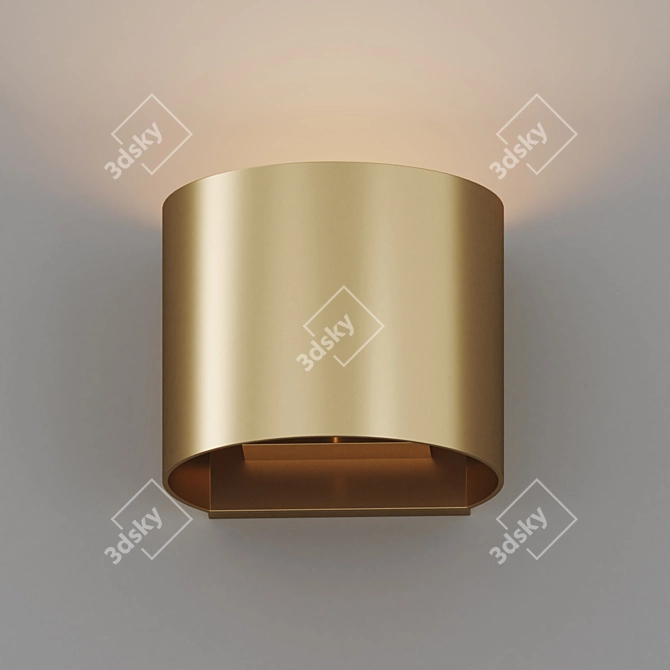  Sleek Metal Sconce Trio 3D model image 3