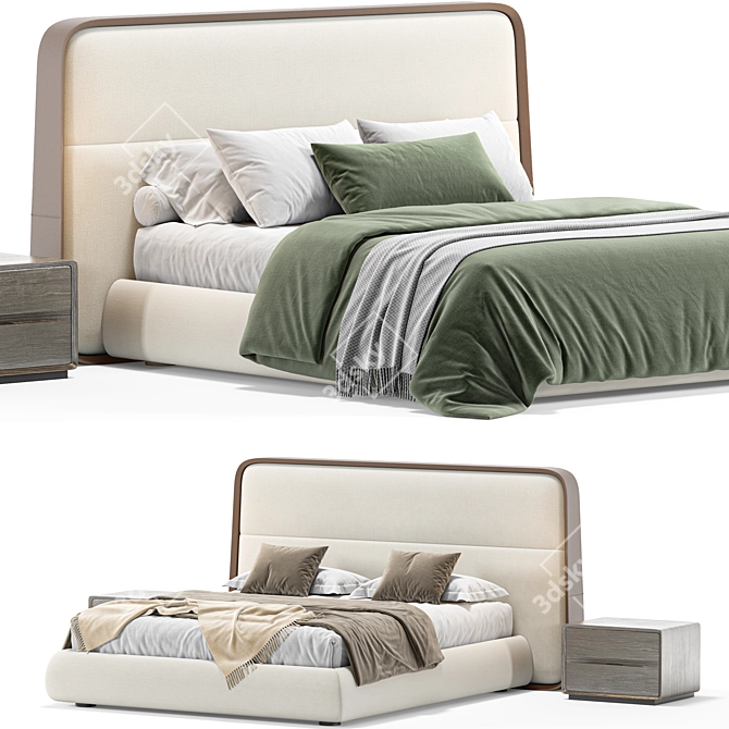 Giorgetti Mesh Bed Frame Set 3D model image 1