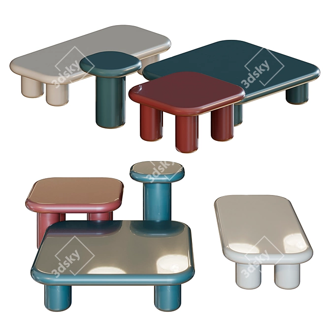 Bilbao Tables: Stylish Functional Elegance 3D model image 6