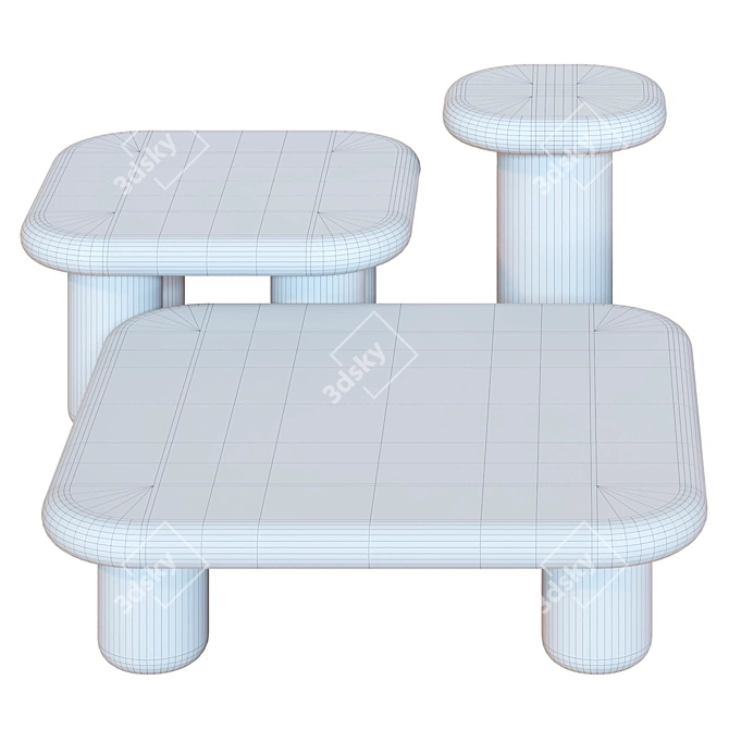Bilbao Tables: Stylish Functional Elegance 3D model image 9